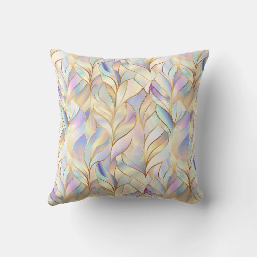 Modern Luxe Abstract Pattern Throw Pillow クッション (裏面)