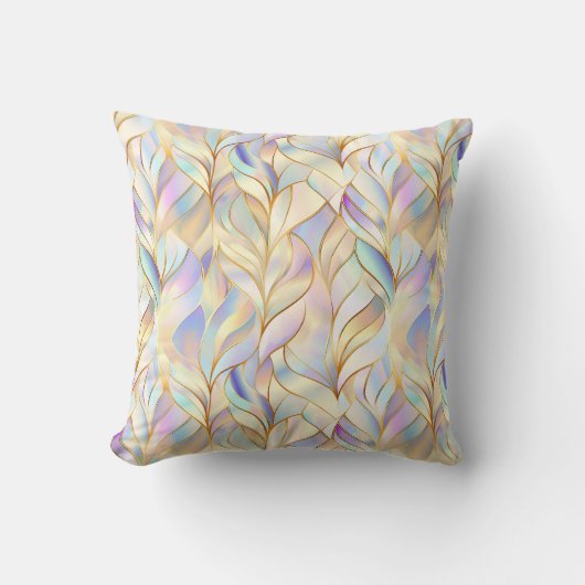 Modern Luxe Abstract Pattern Throw Pillow クッション (正面)