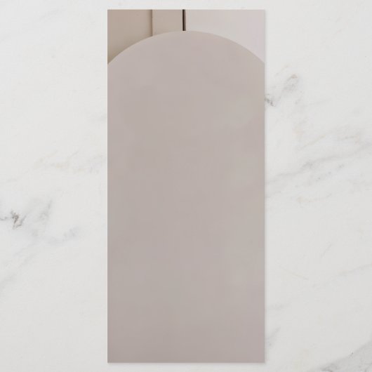 Modern Luxe Arch Wedding Menu | Neutral Beige  メニュー (裏面)