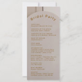 Modern Luxe Arch Wedding Program | Neutral Beige (裏面)