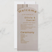 Modern Luxe Arch Wedding Program | Neutral Beige (正面)