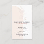 Modern Luxe Brow Specialist Floral Rose Arch Photo 名刺 (裏面)