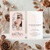 Modern Luxe Brow Specialist Floral Rose Arch Photo 名刺