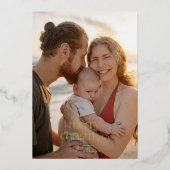 Modern Luxe Foil Photo Merry Christmas Card 箔シーズンカード (正面)