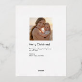 Modern Luxe Foil Photo Merry Christmas Card 箔シーズンカード (裏面)