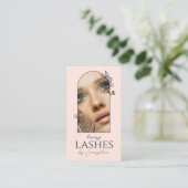 Modern Luxe Lash Specialist Floral Rose Arch Photo 名刺 (スタンド正面)
