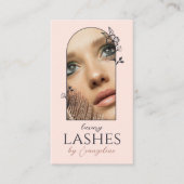 Modern Luxe Lash Specialist Floral Rose Arch Photo 名刺 (正面)
