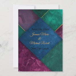 Modern Luxe Save The Date Card セーブザデート
