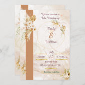 Modern Luxe Wedding Invitation 招待状 (正面/裏面)