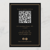Modern Luxury Black Golden Paw Pet Care Pricing メニュー (裏面)