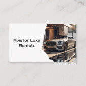 Modern Luxury Car Rental & Sales QR Code Photo 名刺 (正面)