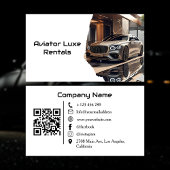 Modern Luxury Car Rental & Sales QR Code Photo 名刺