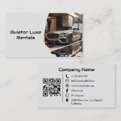 Modern Luxury Car Rental & Sales QR Code Photo 名刺 (正面/裏面)