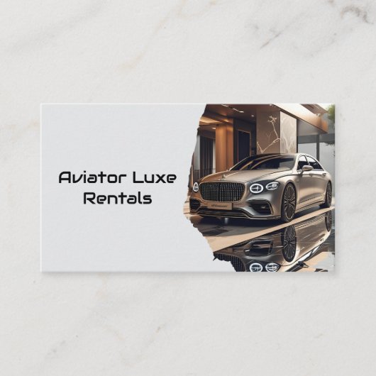 Modern Luxury Car Rental & Sales QR Code Photo 名刺 (正面)