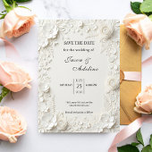 Modern Luxury Floral Wedding Save the Date