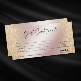 modern luxury gift card certificate add logo