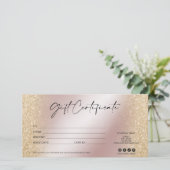 modern luxury gift card certificate add logo (スタンド正面)