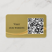 Modern Luxury Gold Custom Logo and QR Code  名刺 (裏面)