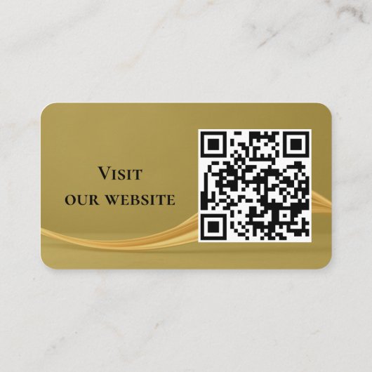 Modern Luxury Gold Custom Logo and QR Code  名刺 (裏面)
