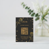 Modern Luxury Gold Foil QR Code Wedding Website エンクロージャーカード (スタンド正面)
