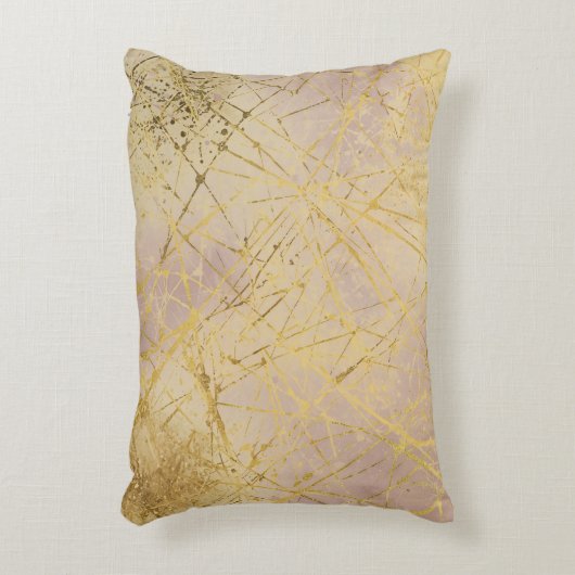 Modern, Luxury, Gold , Rose Gold, Abstract Pattern アクセントクッション (正面(垂直))