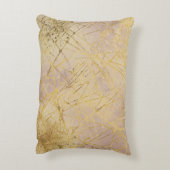 Modern, Luxury, Gold , Rose Gold, Abstract Pattern アクセントクッション (裏面(縦))