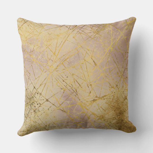 Modern, Luxury, Gold , Rose Gold, Abstract Pattern クッション (裏面)