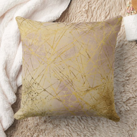 Modern, Luxury, Gold , Rose Gold, Abstract Pattern クッション (ブランケット)