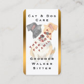 Modern Luxury Grooming Dog Personalized Collection 名刺 (裏面)