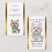 Modern Luxury Grooming Pet Personalized Collection 名刺 (正面/裏面)