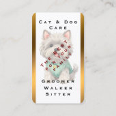 Modern Luxury Grooming Pet Personalized Collection 名刺 (裏面)