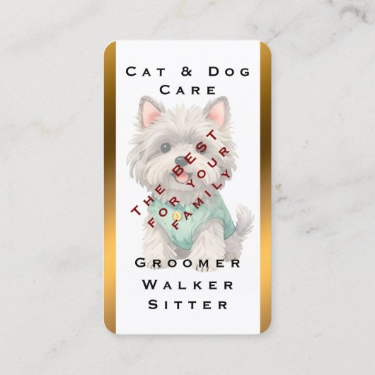 Modern Luxury Grooming Pet Personalized Collection 名刺 (裏面)