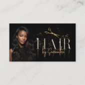 modern luxury hair stylist wig extensions scissors 名刺 (正面)