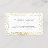 Modern Luxury Interior Designer Minimal Gold 名刺 (裏面)