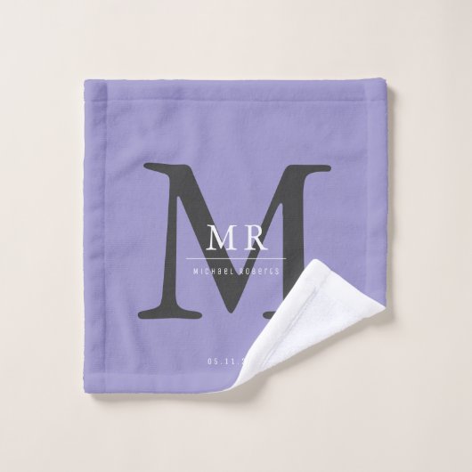 Modern Luxury Monogram Colour Match  バスタオルセット (ウォッシュタオル)