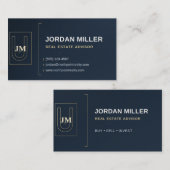 Modern Luxury Real Estate Business Card Template 名刺 (正面/裏面)