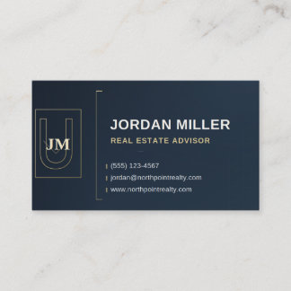 Modern Luxury Real Estate Business Card Template 名刺
