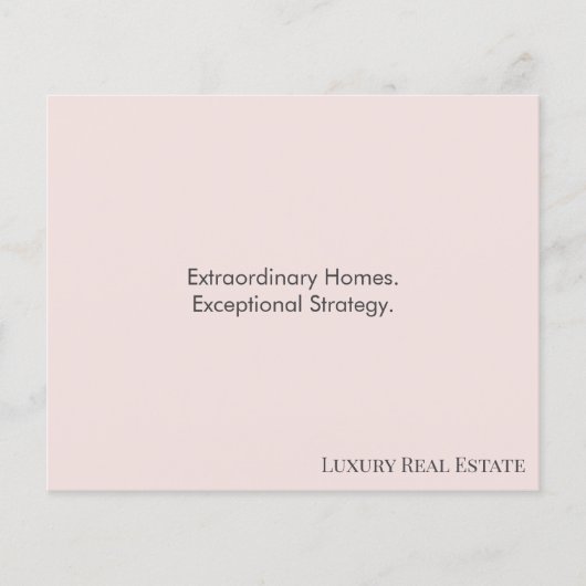 Modern Luxury Real Estate Postcard | Bespoke Home チラシ (正面)