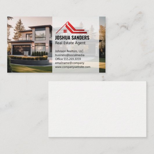 Modern Luxury Real Estate Property 名刺 (正面/裏面)