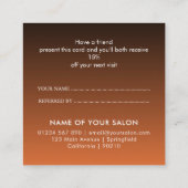 Modern Luxury Refer a Friend Card for Salon & Spa 紹介カード (裏面)