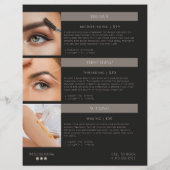 Modern Luxury Salon Makeup Pricing Flyer チラシ (裏面)