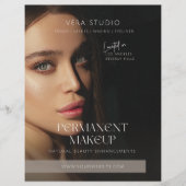 Modern Luxury Salon Makeup Pricing Flyer チラシ (正面)