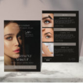 Modern Luxury Salon Makeup Pricing Flyer チラシ