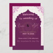 Modern Luxury Wedding Invitation – Elegant Minimal 招待状 (正面/裏面)