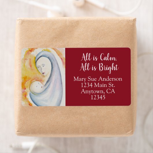 Modern Madonna and Child Shipping Address ラベル (インサイチュ)