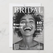 Modern Magazine Cover Bridal Shower Invitation 招待状 (正面)