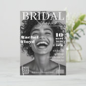 Modern Magazine Cover Bridal Shower Invitation 招待状 (スタンド正面)