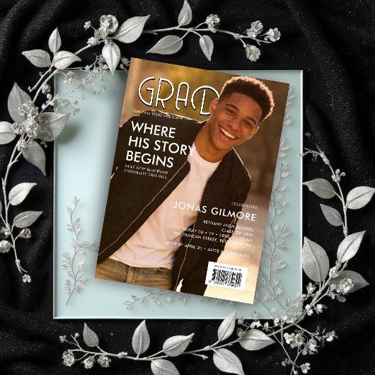 Modern Magazine Editorial Graduate Photo TMF26 アクリル招待状