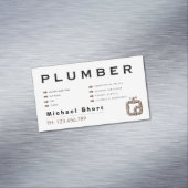 Modern Magnetic Black & Brown Plumber マグネット名刺 (インサイチュ)