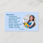 Modern Maid Cleaning Services Janitorial Clean 名刺 (裏面)